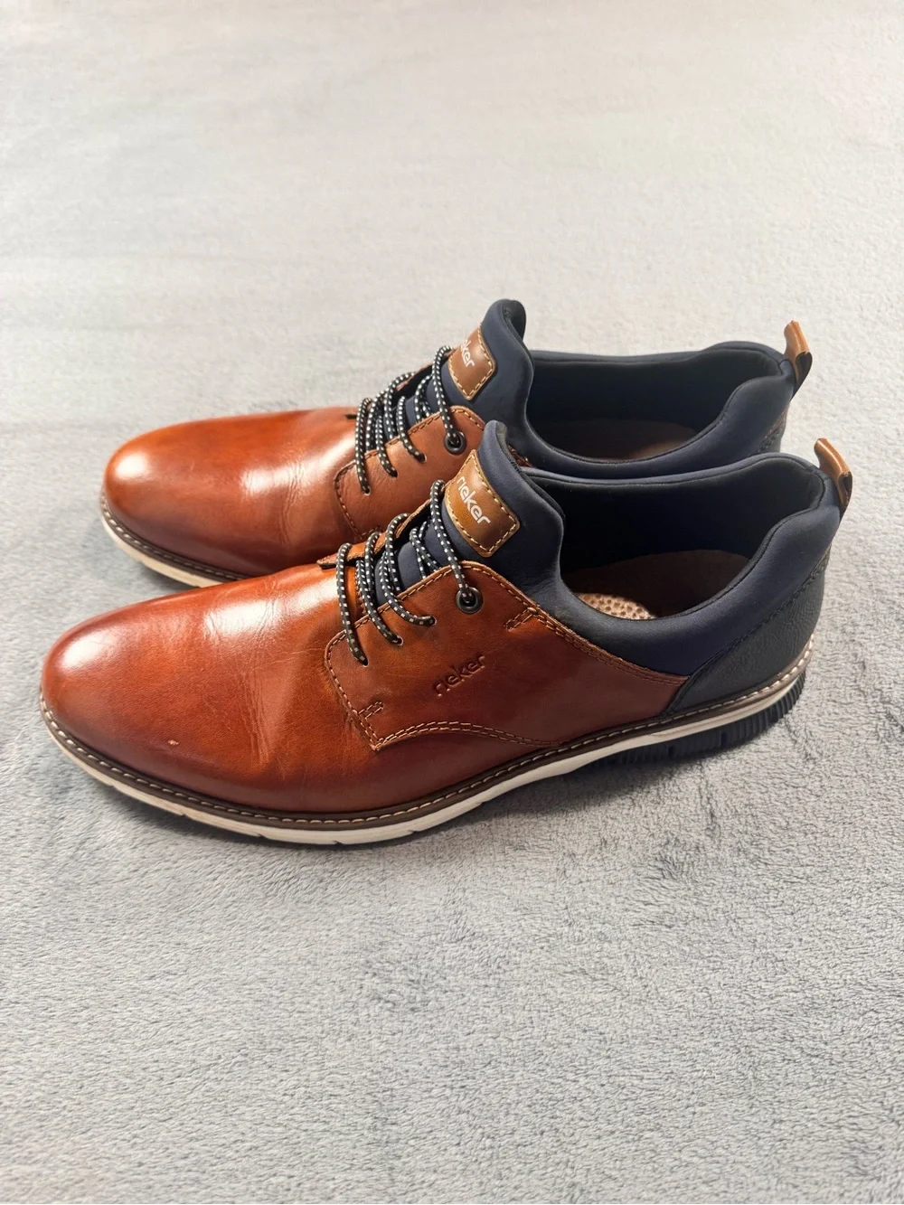 Rieker Men's Dustin Brown Leather Slip-Ons